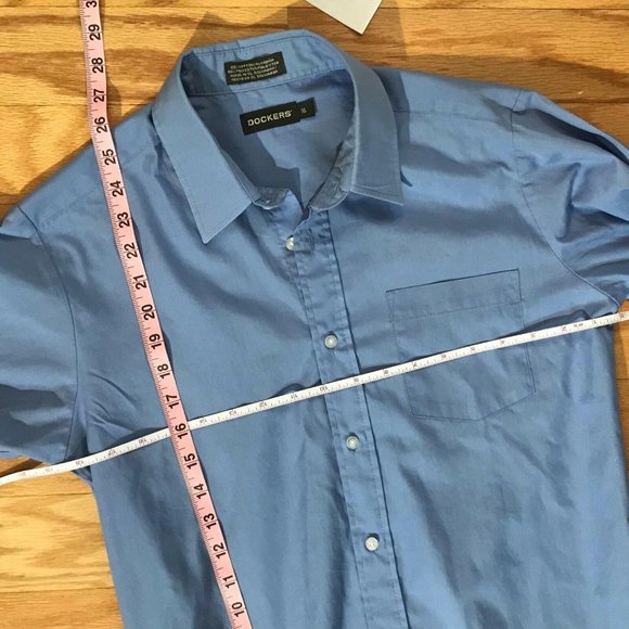 Dockers Men's Blue Button Down Dress Shirt 16 260 - Picture 4 of 5